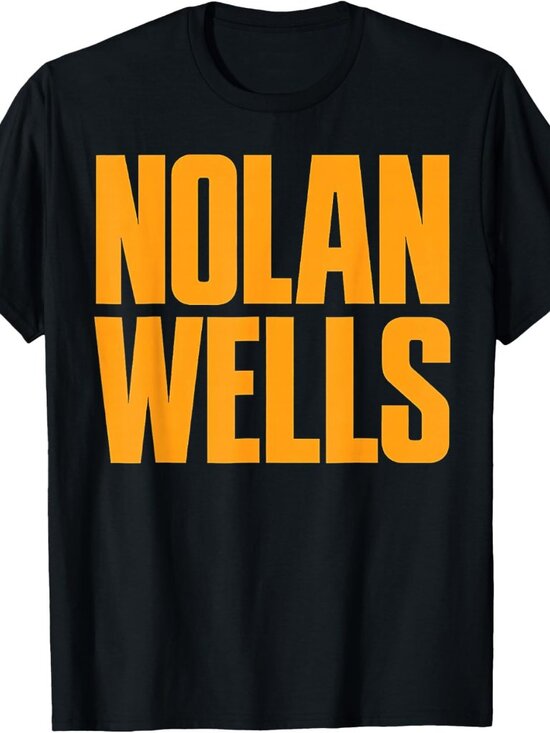 George P Other - Retro Nolan Wells Name Bold Lettering T-Shirt